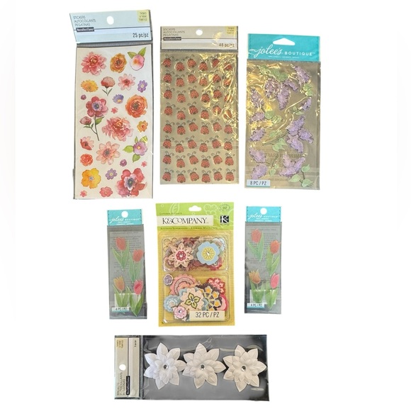 Other - Floral and Ladybug Sticker Set